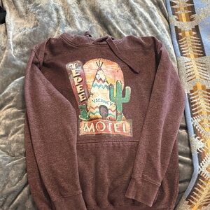Burgundy Teepee Motel Hoodie